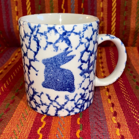 Gibson’s “Bunny” blue sponge ware mug - Picture 1 of 5